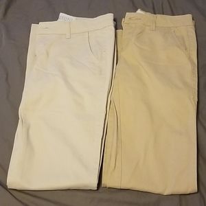 Women's khaki pants.